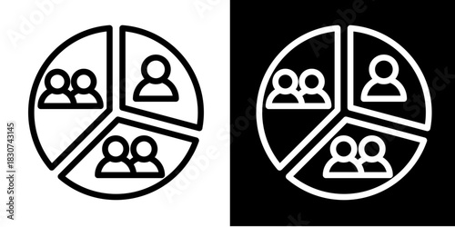 Customer Segment  Icon Set White Style Collection
