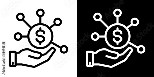 Revenue Stream  Icon Set White Style Collection
