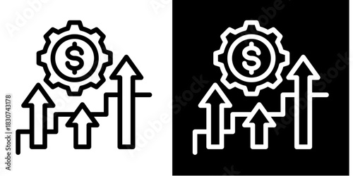 Competitive Edge  Icon Set White Style Collection
