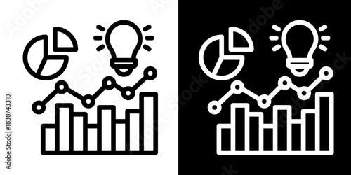 Innovation Metrics  Icon Set White Style Collection
