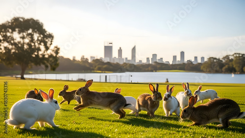 rabbit in the field