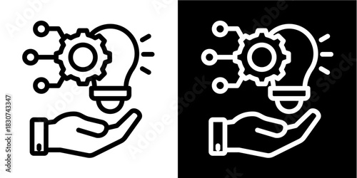 Disruptive Model  Icon Set White Style Collection
