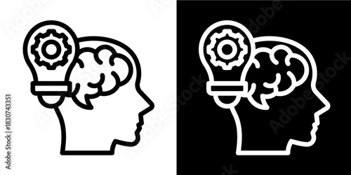 Innovation Thinking  Icon Set White Style Collection
