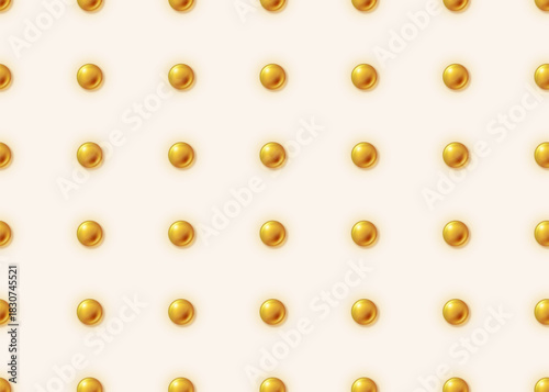 Light vector background with golden metal rivets.