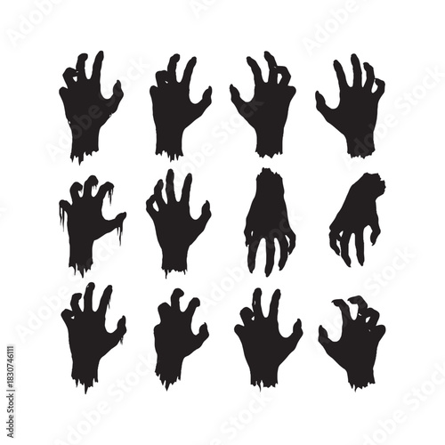 Zombie Hand Silhouettes