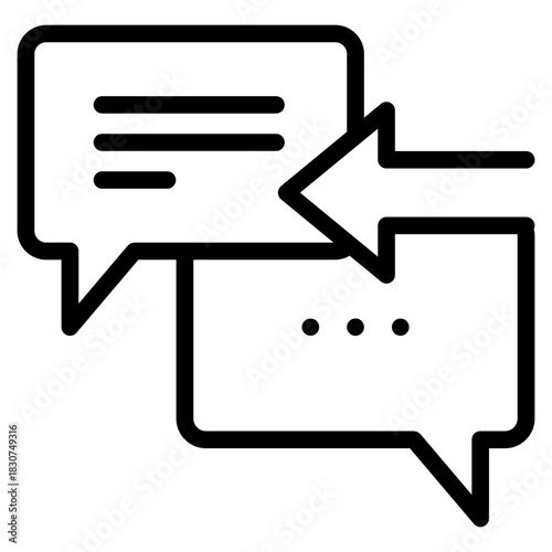 Chat Message Bubbles Vector Icon. Communication icons. Talk bubble, dialog. Web icon. Online communication. Conversation, SMS, Notification, Group Chat. Chatting icons in different styles