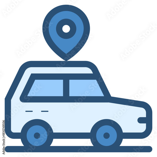 car using navigation GPS icon