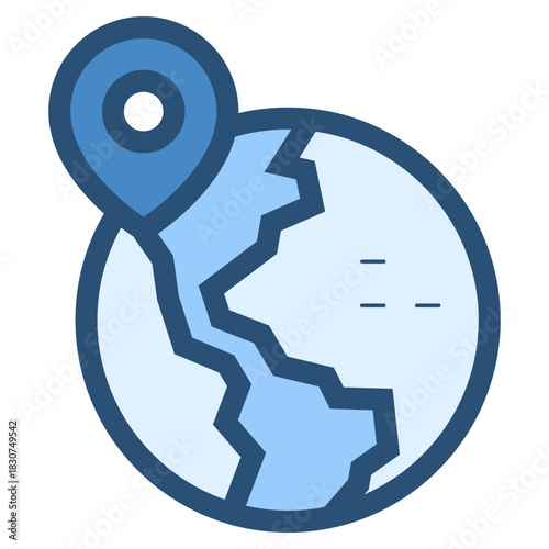 geolocation world pin icon