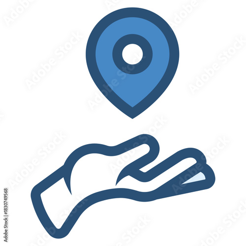 hand share pin location icon