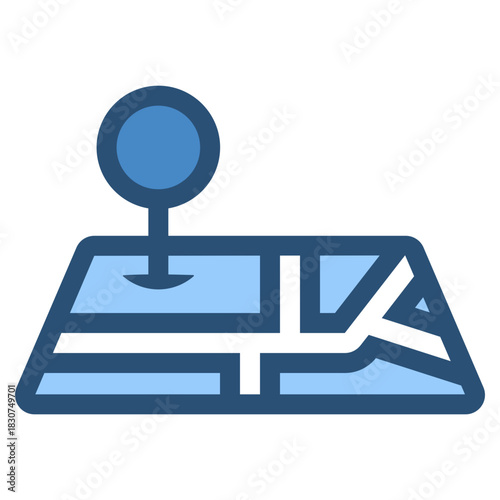 pin marker with street map icon