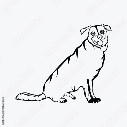 04. vector illustration of cartoon dog