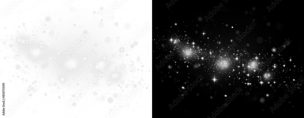 Obraz premium Galaxy PNG transparent background stars space overlay for digital designs.