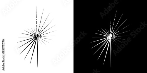 Dynamic abstract spiral sound wave rhythm lines. Circular spiral sound wave rhythm of lines. Circular futuristic abstract lines, black and white background.	
