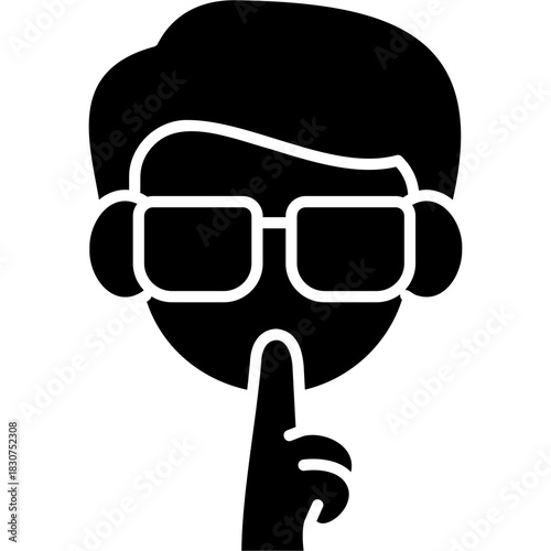 Glyph Solid Silent Zone Icon