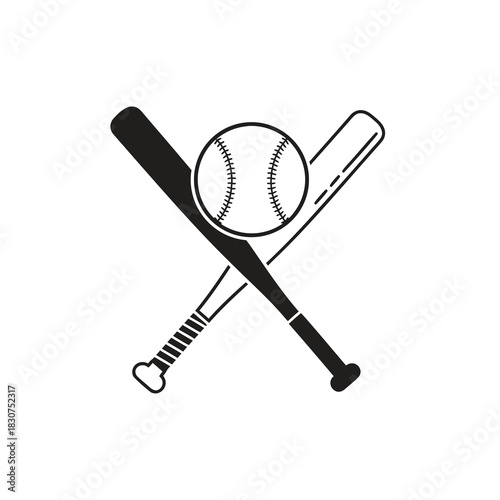 Baseball Bat Minimal Symbol
