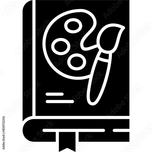Glyph Solid Art Book Icon