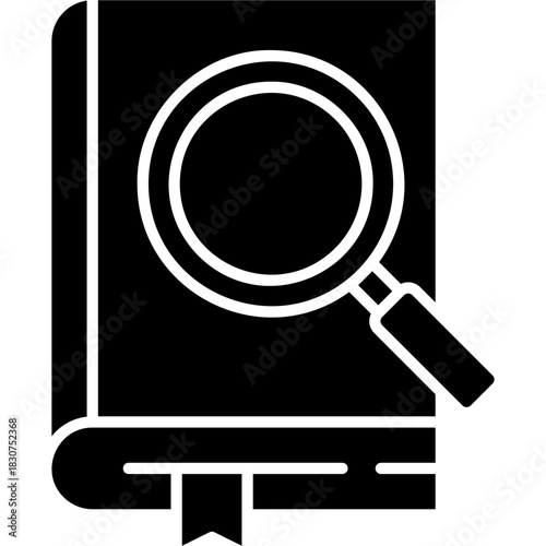 Glyph Solid Research Book Icon