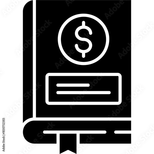 Glyph Solid Business Book Icon