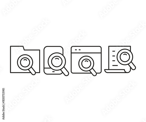 clipboard and document icons set