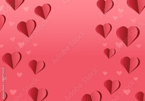 red hearts background