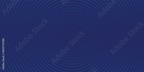 Dark blue abstract vector background with bright and elegant glowing circle lines stacked line circle modern good