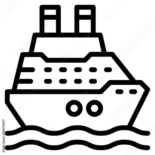 water transportation, ships, and boats icon. Artwork of cruise, brig, sailboat, yacht ferry, trawler, speedboat, jet ski, windsurfer, pontoon, container ship, and tanker.