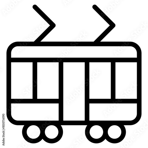 aerial tramway icon simple illustration logo art, cable car icon