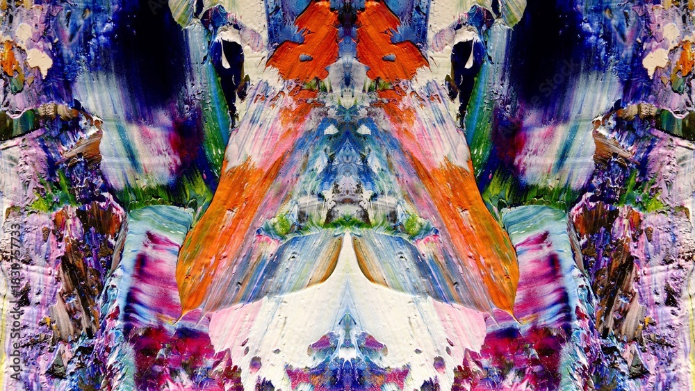 Fototapeta premium Abstract art background . Hand painting artwork on canvas .