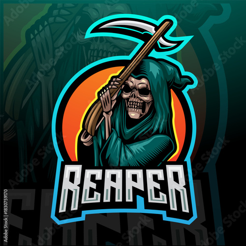 Grim reaper  esport mascot logo design