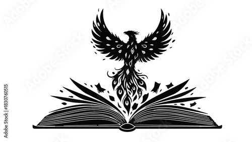 Abstract architectural perspective of repeating dark geometric archways receding into light