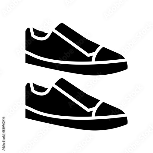 sport shoes vector illustration glyph icon