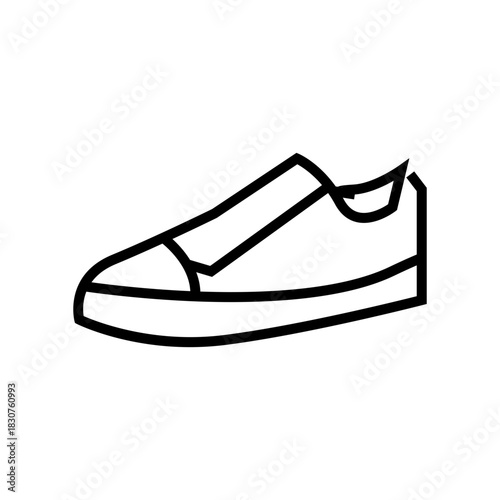 female shoe vector illustration outline icon