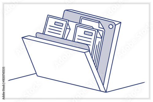 Construction Blueprint Illustration Set Architecture and Engineering Line Art