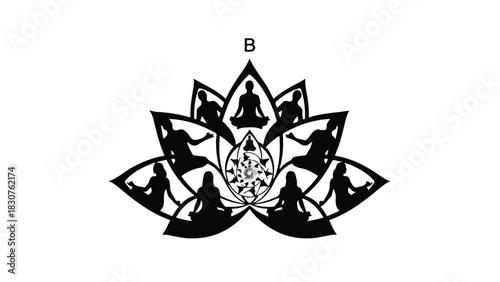 Abstract architectural perspective of repeating dark geometric archways receding into light