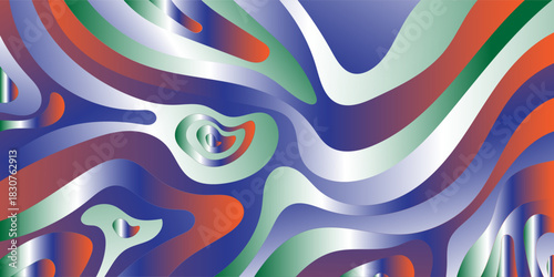 Blurred Decorative Design In Abstract Style With Wave, Curve Lines. For Your Design Ad, Banner, Cover Page