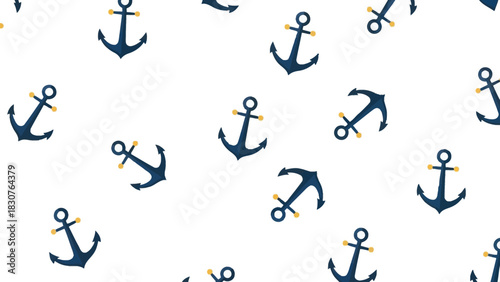 Nautical themed anchors pattern for summer adventures and ocean exploration, perfect for children's products and seaside designs