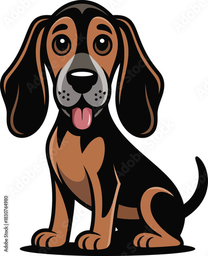 Cute cartoon a illustrator vector dog