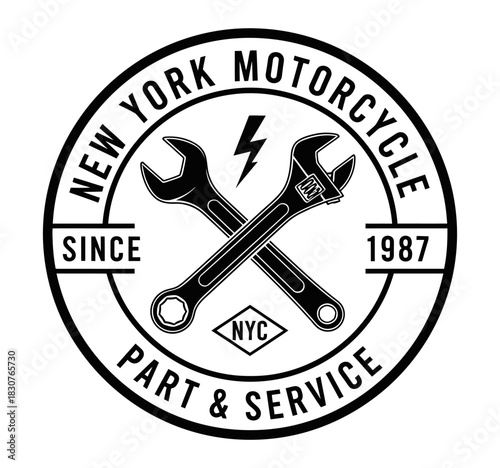 New York motorcycle theme typography and illustrations , t-shirt graphics, vectors.