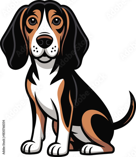 Cute cartoon a illustrator vector dog