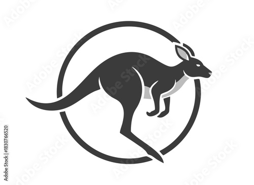 running kangaroo vector icon