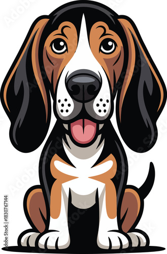 Cute cartoon a illustrator vector dog