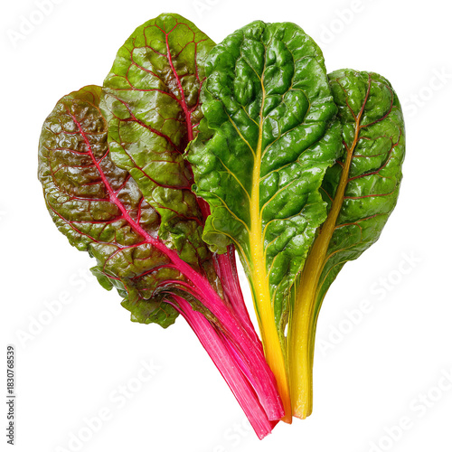 Close-up of vibrant red and green Swiss chard leaves (11)