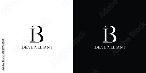 Elegant and luxurious IB initial logo design