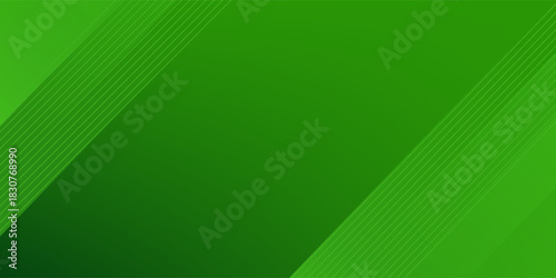 Abstract green sporty background template vector with shiny lines and lights. Green background with strong pattern design