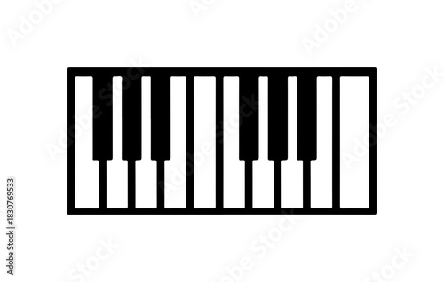 Minimalist Piano Keyboard Keys Icon
