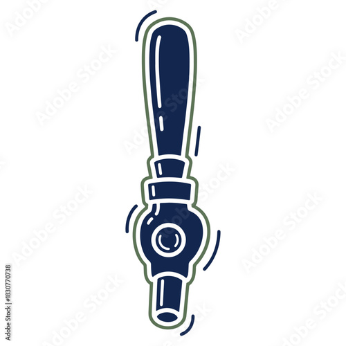 Isolated Beer Tap Design Ready for a Refreshing Brew with a Clean and Inviting Look for Visual Appeal