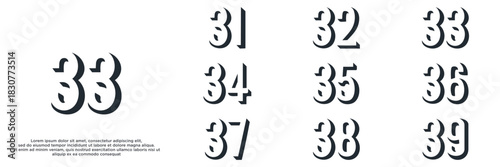 set anniversary year logo designs. abstract number, icon, vector illustration	