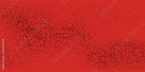 Dot red pattern screen led light gradient texture background. Abstract technology big data digital background. 3d rendering.