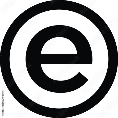 Copyleft symbol, open-source icon, free culture mark, intellectual property graphic, creative commons design, licensing concept, digital rights illustration