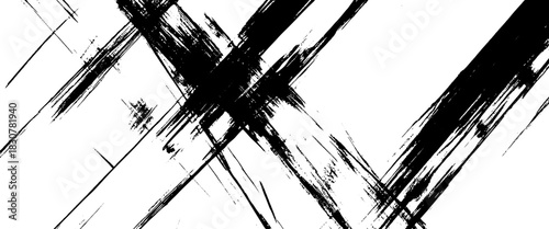 Vector distressed alack abstract scratch lines grunge texture